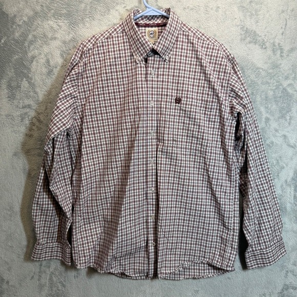 Cinch Men's Plaid Checkered Button Down Long Sleeve Shirt Western Small - Picture 3 of 8
